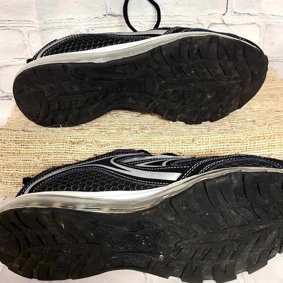 Cheeks Air Trac Trainer Womens Sz 9 Black Silver Sneakers Streetwear Athleisure - Picture 5 of 5